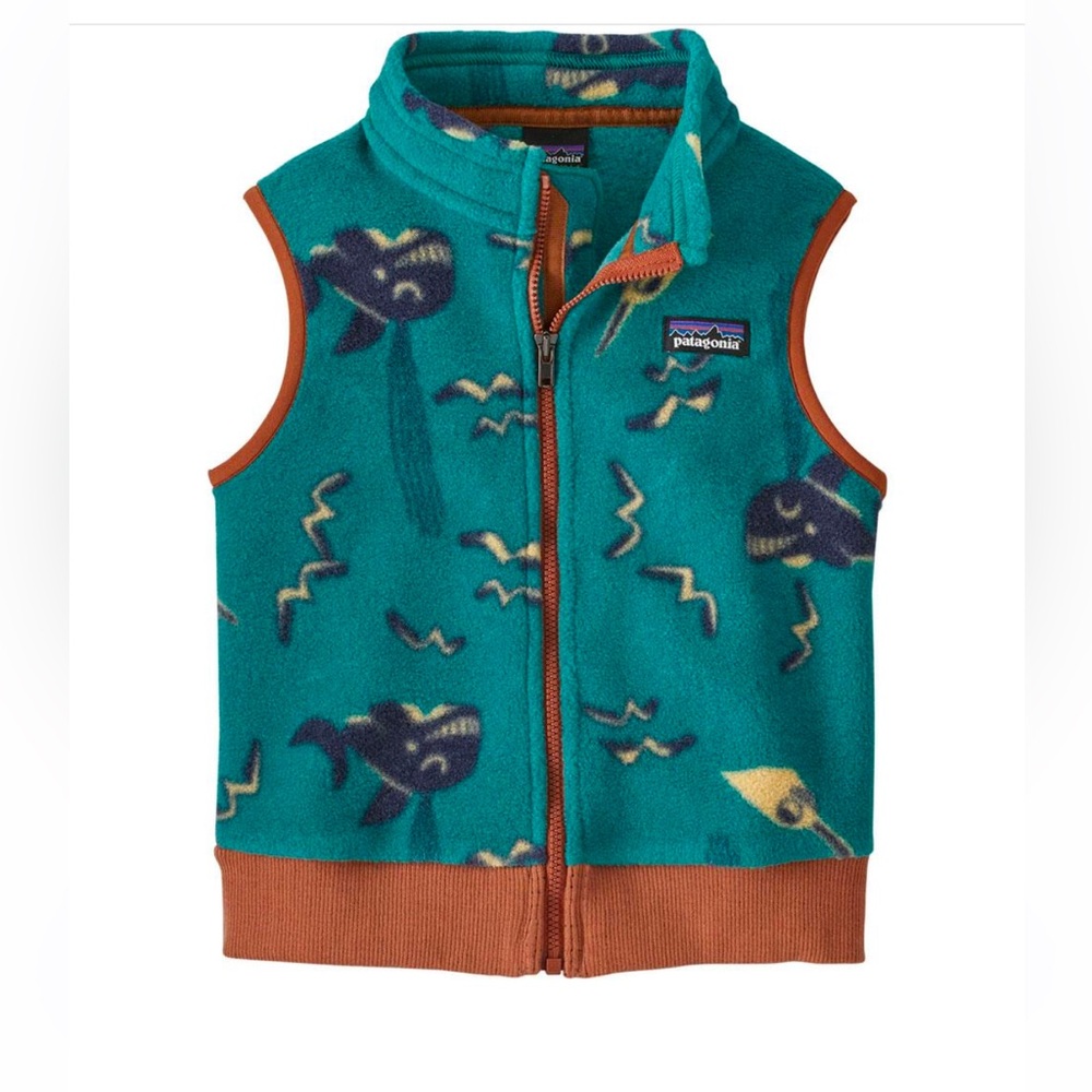 Patagonia Baby Synchilla Vest - Viva Den Orca: Borealis Green 12-18M